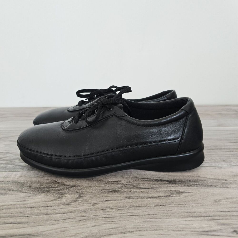 SAS Liberty Slip-Resistant Black 8.5 Wide Women's Shoes Moccasin Style Comfort